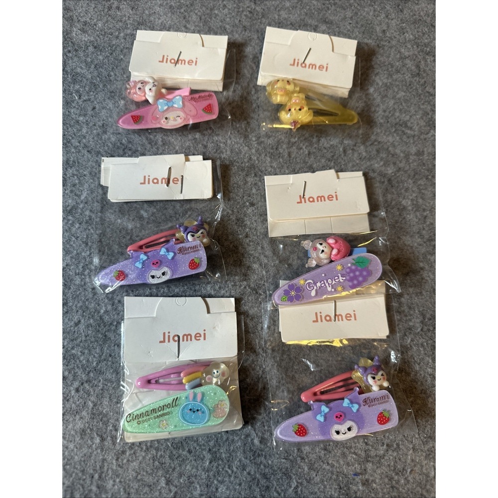Jiamei Hair Clips Girls Lot of 6 My Melody Variety New